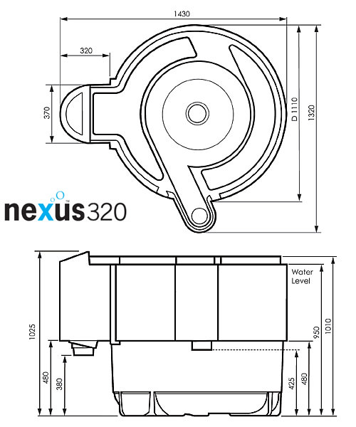 Nexus 320 Pond Filter Dimensions
