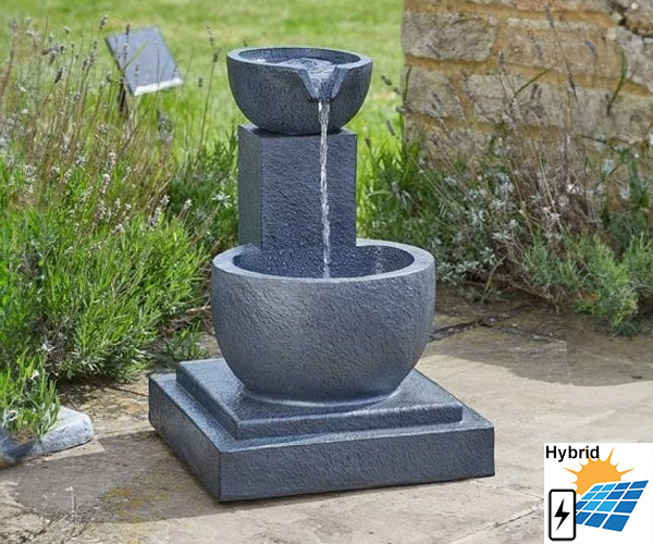 Large image of Smart Solar - Fengshui Falls Hybrid Solar Power Water Feature