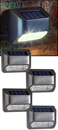 Smart Solar - Premier Solar Fence, Wall or Post Light (10 Lumens) - Pack of 4