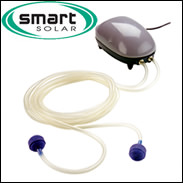 SOLAR OXYGENATOR POND AIR PUMP - 2 AIRSTONE WITH FREE DELIVERY