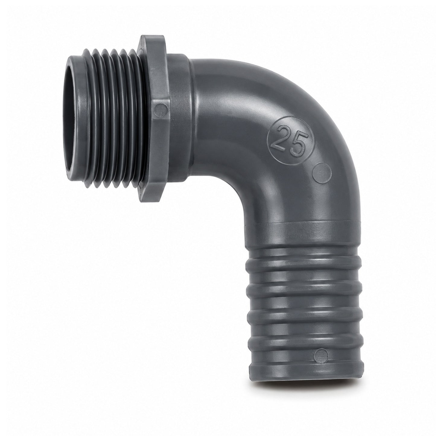 1 Inch x 25mm 90 Degree Male Threaded Flexible Pipework Hosetail