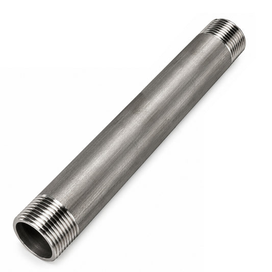 1.5 Inch Stainless Steel - Screwed Threaded Fountain Tube - 300mm
