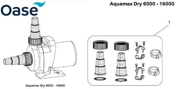 Oase Aquamax Dry 6000 - 16000 Pump Spare Parts Exploded Diagram