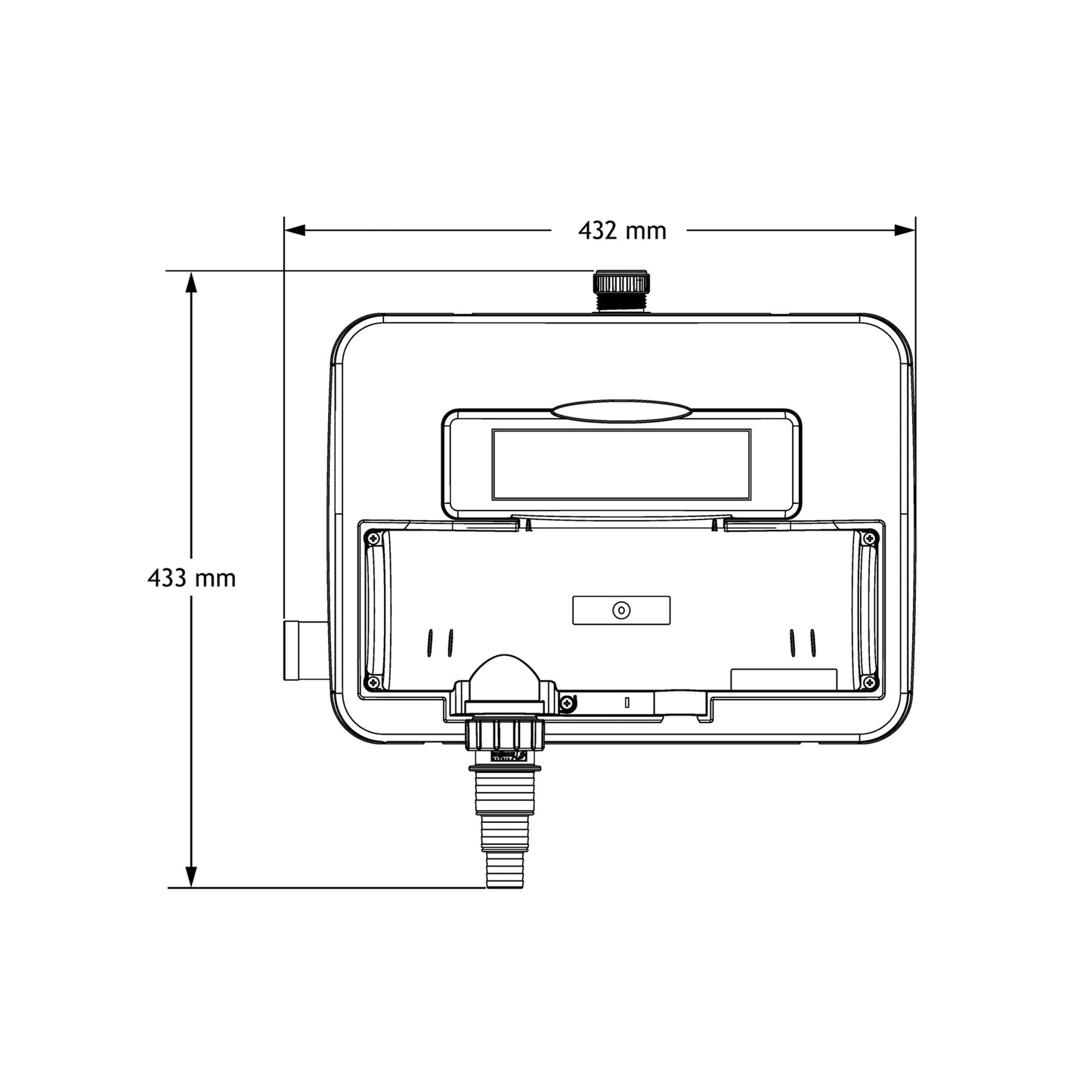 EcoPower Plus Pond Filter - 4000 - 6000 - 1000 - Dimensions - Lid