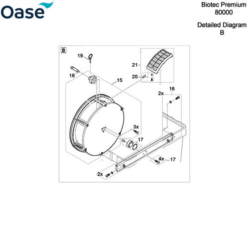 Oase BioTec Premium 80000 Filter Spare Parts Exploded Diagram 2