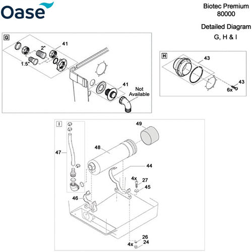 Oase BioTec Premium 80000 Filter Spare Parts Exploded Diagram 5
