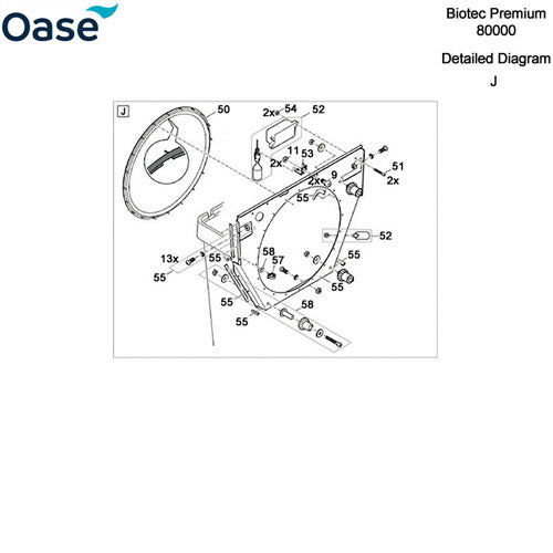 Oase BioTec Premium 80000 Filter Spare Parts Exploded Diagram 6