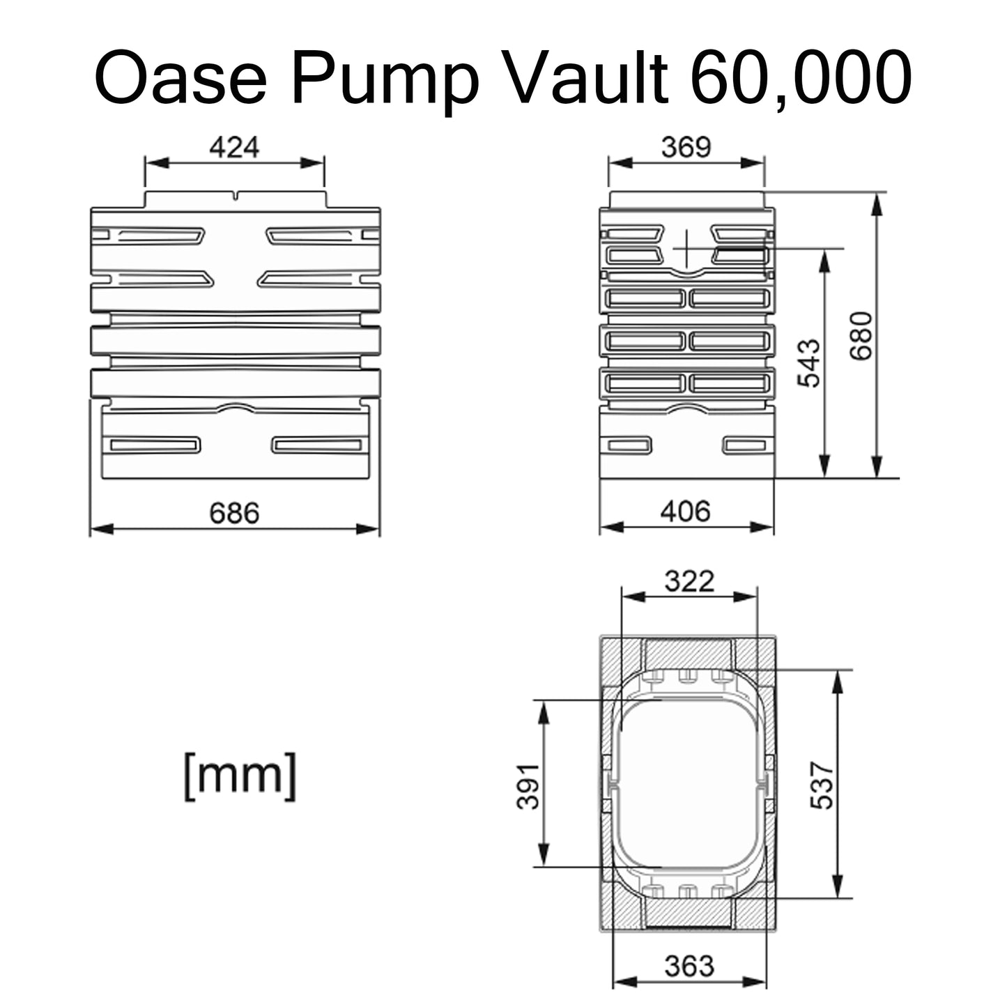 Oase Pump Vault 60000 Dimensions