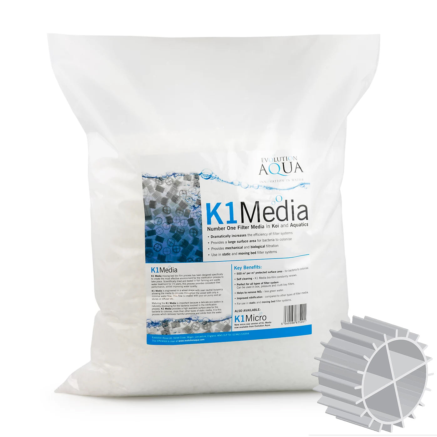 Evolution Aqua K1 Media - 25 Litre Bag