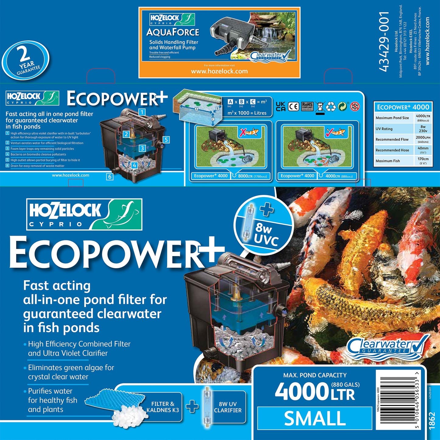 Hozelock EcoPower Plus 4000 Pond Filter - Image 2