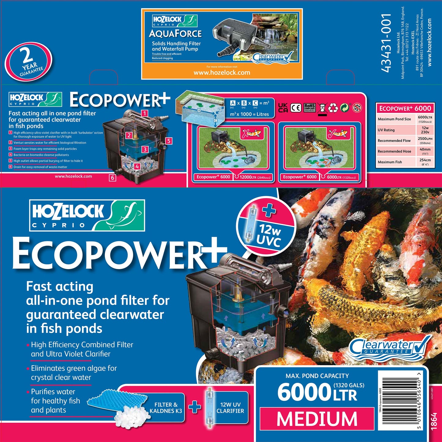 Hozelock EcoPower Plus 6000 Pond Filter - Image 2