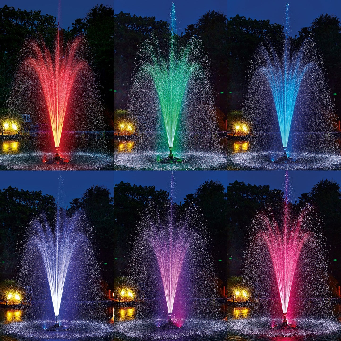 Oase LunAqua LED - Floating Fountain Illumination - RGB - EGC (3 Light Set) for PondJet / AirFlo / MIDI / MAXI Fountains - Image 2