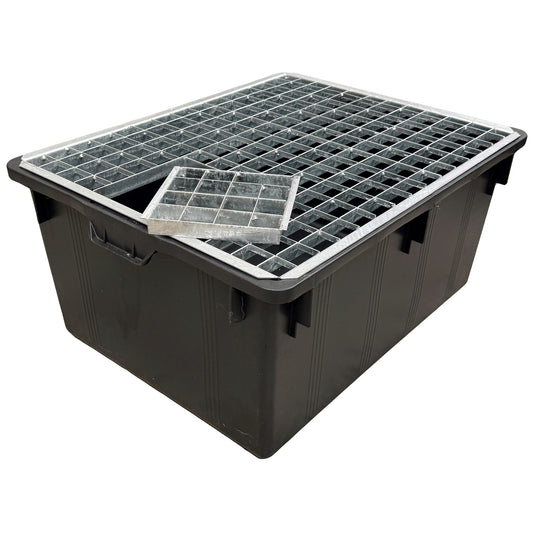 Rectangular 3 Sump and Grid with Insert