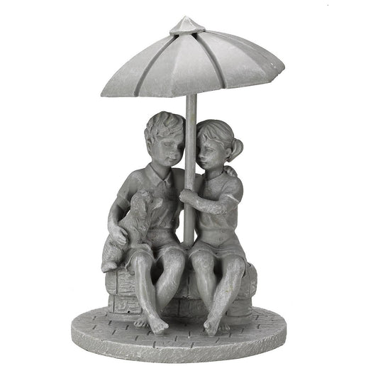 Smart Solar - Replacement Boy, Girl, Dog and Umbrella Statue - Image 1