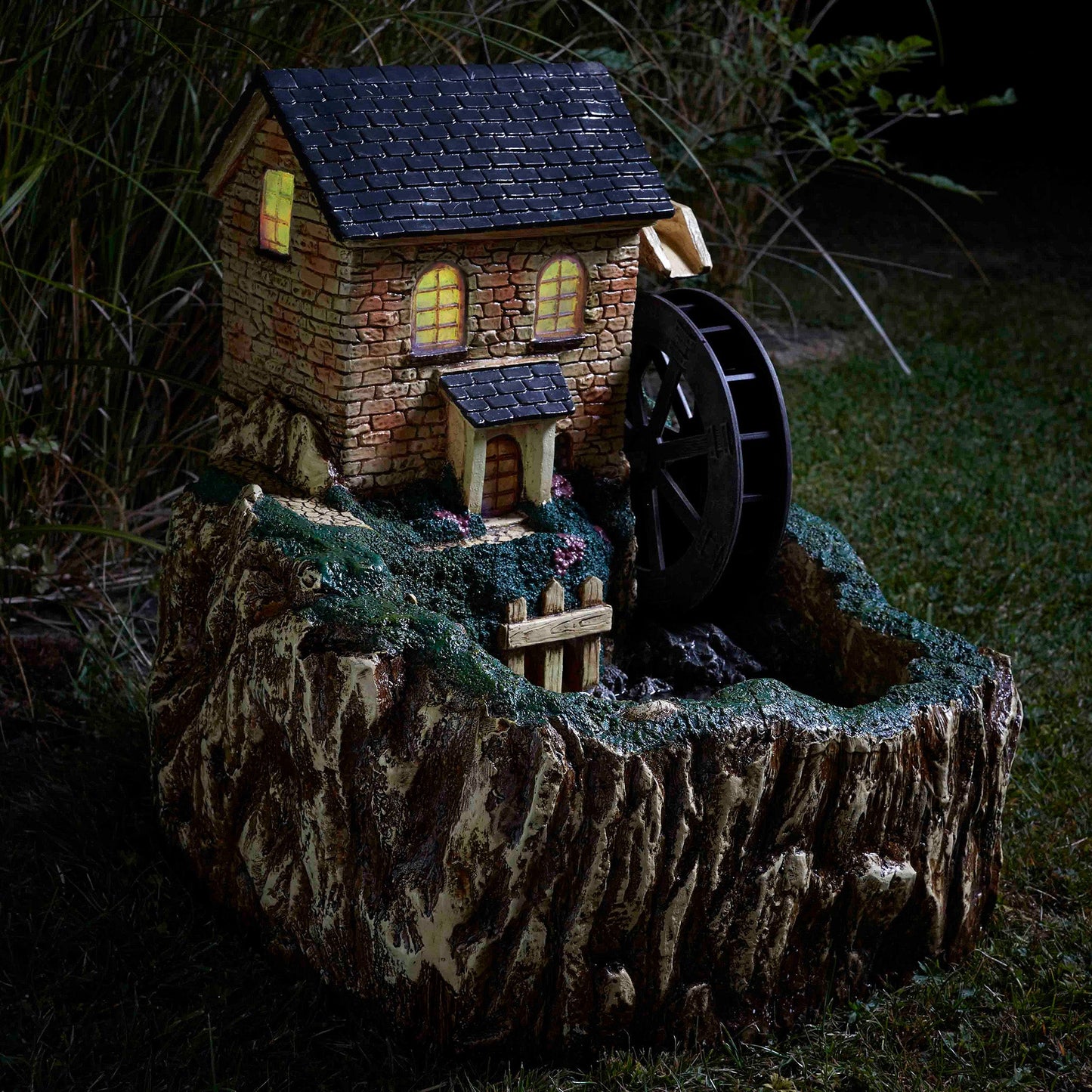 Smart Solar - Solar Water Mill Water Feature with Lights - Image 4