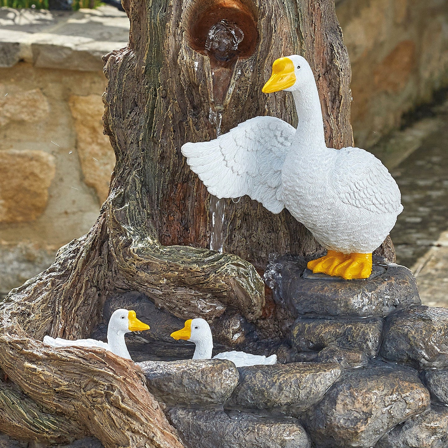 Smart Solar - Feather Falls Hybrid Solar Power Water Feature - Image 3