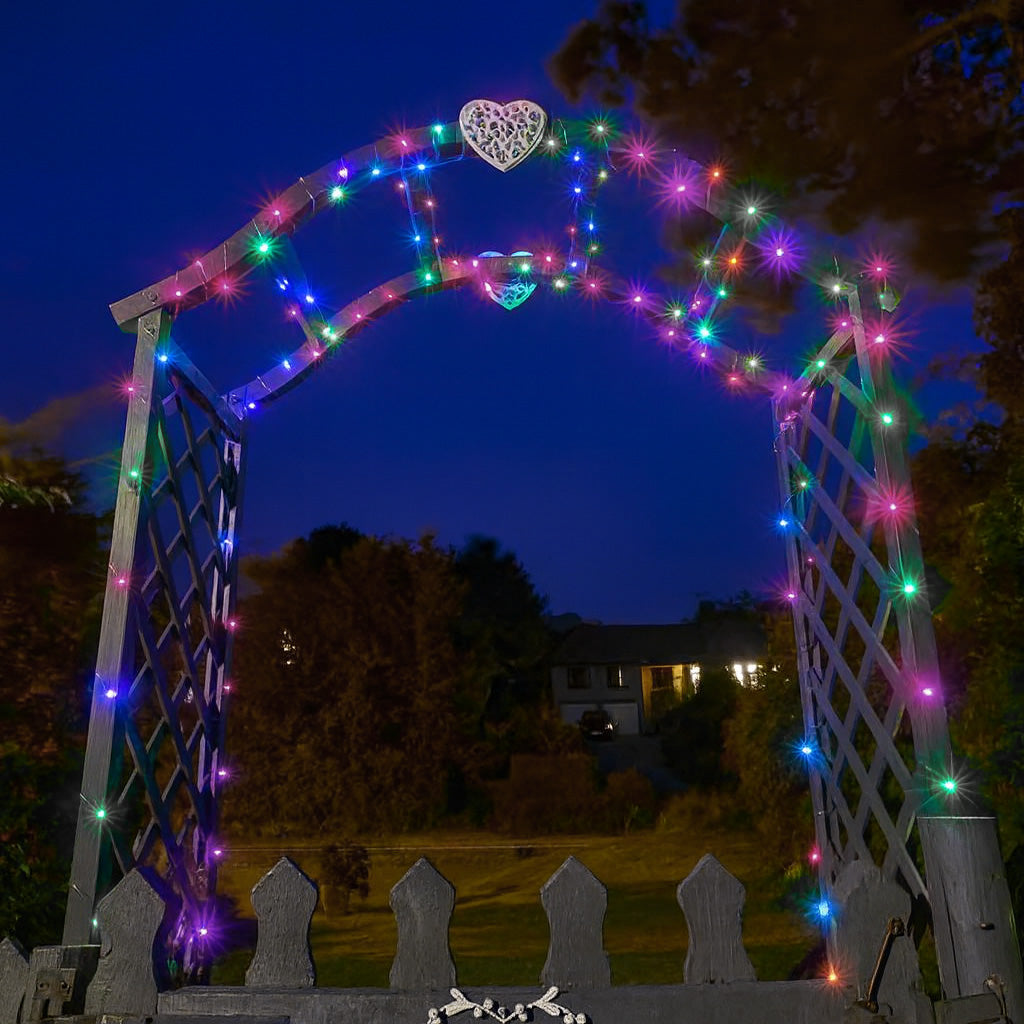 Smart Solar - Solar Powered Firefly String Lights - Multi Coloured - 100 LEDs - Pic3