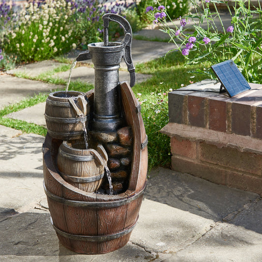 Smart Solar - Whisky Barrels Solar Water Feature - Picture 1
