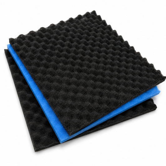 PondXpert Triple Filter Foam Set: Course, Medium and Fine - 460mm x 640mm