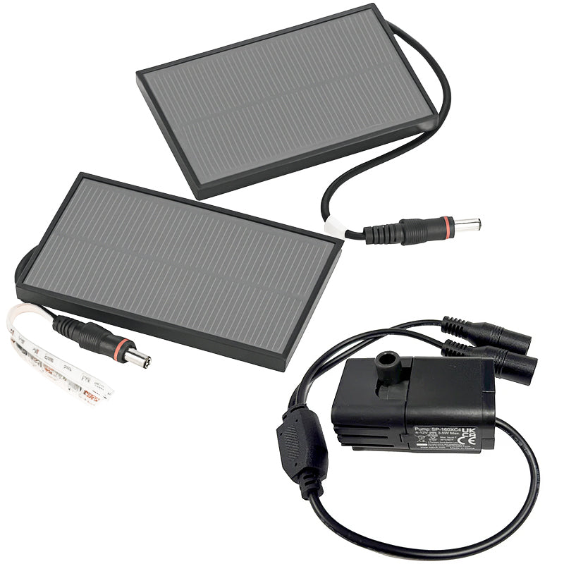 Smart Solar Twin Solar Pump and Panel Set for Umbrella Fountains SF0W6S and SP-160XC4