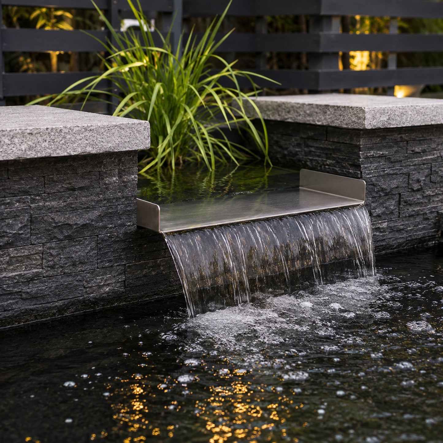 Stainless Steel Spillway 300mm 600mm Wide Insitu