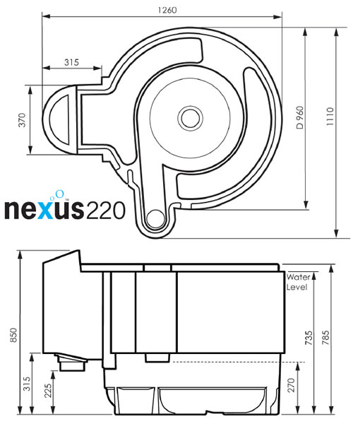 Nexus 220 Pond Filter Dimensions