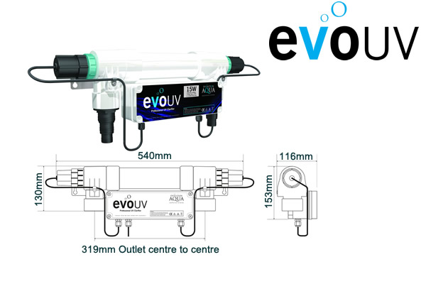 Large image of Evolution Aqua EvoUV 15w Ultra Violet Clarifier