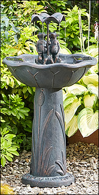 Includes 3 Different Fountain Heads Smart Solar 24402R01 Aquatic Range Floating Lily Solar Fountain Powered By An Included Solar Panel That Operates An Integral Low Voltage Pump With Filter 
