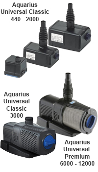 Oase Aquarius Universal Classic and Premium Feature Pumps
