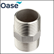 Oase Hexagon Union 10 Silver - 1 inch BSP Male to Male Connector (51022)