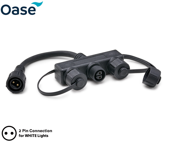 Large image of Oase LunAqua Connect WHITE - 3 Way Distributor (2 Pin)