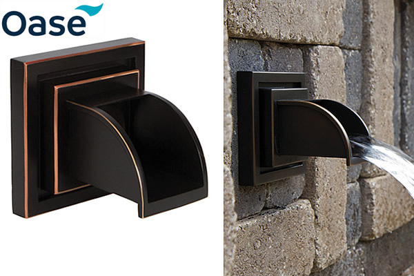 Large image of Oase Mantova - Bronze Wall Water Spout (Square)