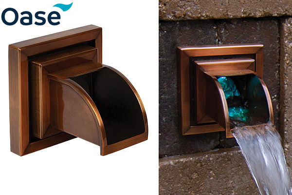 Large image of Oase Mantova - Copper Wall Water Spout (Square)