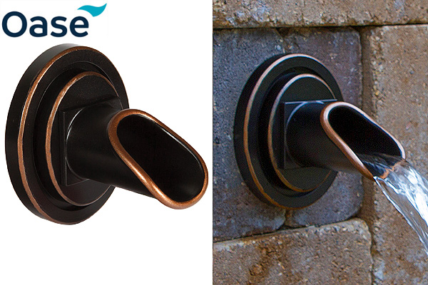 Large image of Oase Ravenna - Bronze Wall Water Spout (Round)