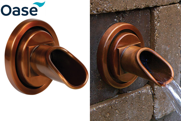 Large image of Oase Ravenna - Copper Wall Water Spout (Round)