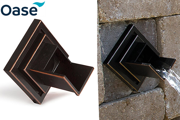 Large image of Oase Verona - Bronze Wall Water Spout (Rhombus)