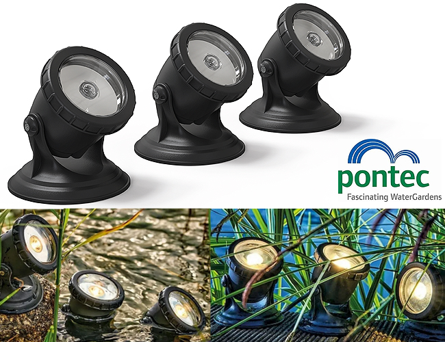 Large image of Pontec PondoStar LED Warm 3 Pond Light Set  (Max Depth 1.0m)
