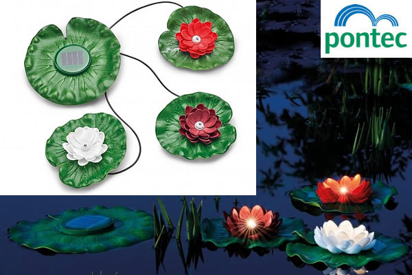 Large image of Pontec Pondosolar Lily LED - 3 Light Set