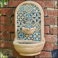 Aragon Solar Powered Wall Mounted Water Feature