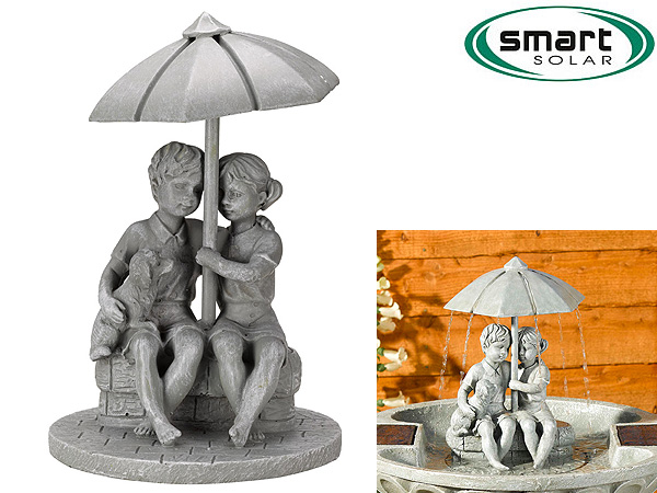 Large image of Smart Solar - Replacement Boy, Girl, Dog and Umbrella Statue
