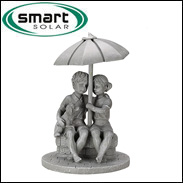 Smart Solar Replacement Boy, Girl, Dog and Umbrella Statue
