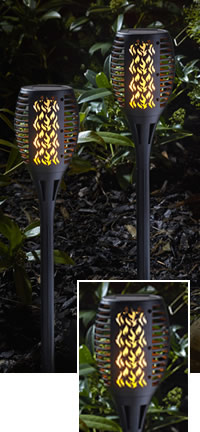 Solar Cool Flame Compact Torch Light - (2 Pack)