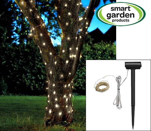 Large image of Solar Powered Firefly String Lights - Cool White - 100 LEDs