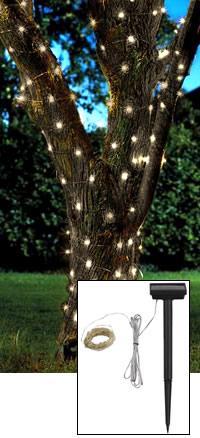 Solar Powered Firefly String Lights - Cool White - 100 LEDs