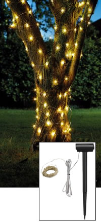 Solar Powered Firefly String Lights - Warm White - 100 LEDs