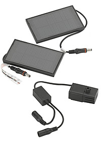 Twin Cable Solar Pump and Twin Panel Kit for Umbrella Fountains - 2030PKS
