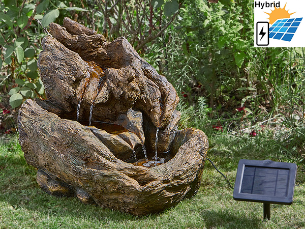 Large image of Wychwood Falls Hybrid Solar Power Water Feature
