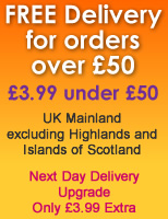 Free Deliver Over 50 - UK Mainland (Excluding Highlands and Islands of Scotland)