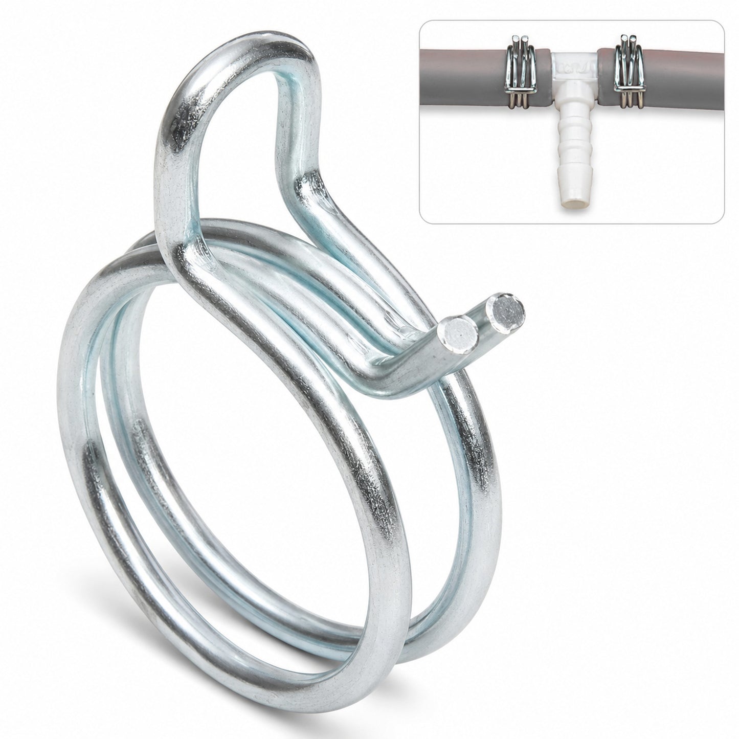 9mm / 10mm Airline - Double wire Spring Clips (Single)