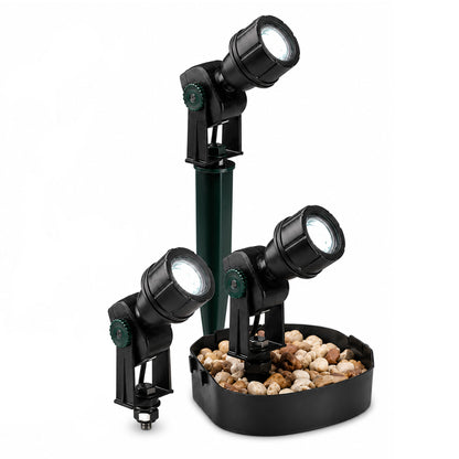 Blagdon Pond and Garden Light 3 x 1w Light Set Kit Pic1
